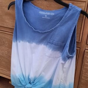 Ombre Blue and White Tank